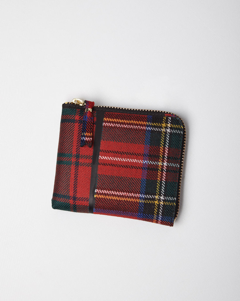 Tartan Patchwork Half Zip Wallet