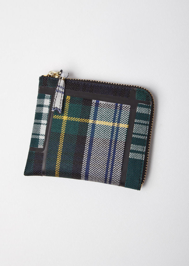 Tartan Patchwork Half Zip Wallet