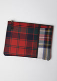 Tartan Patchwork Zip Pouch