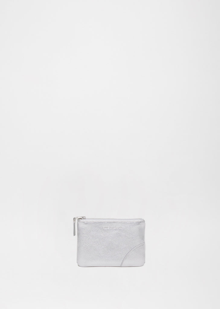 Silver Mini Zip Pouch