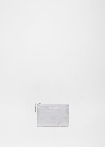 Silver Mini Zip Pouch