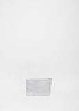 Silver Mini Zip Pouch