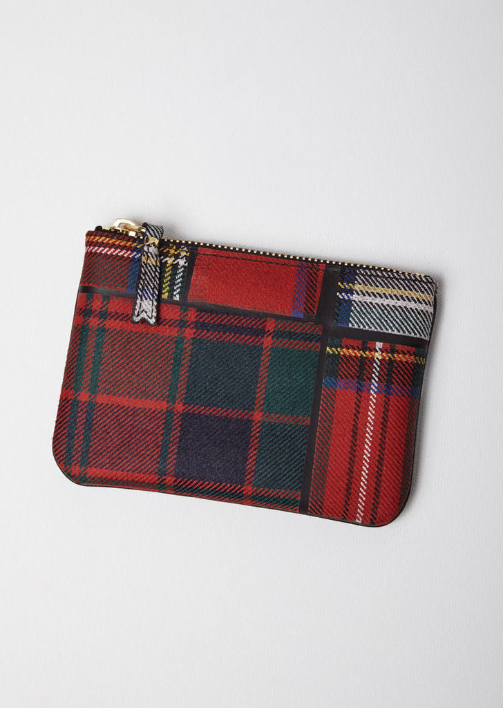 Tartan Patchwork Mini Zip Pouch