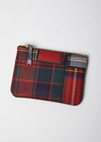 Tartan Patchwork Mini Zip Pouch