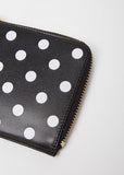 Polka Dot Half Zip Wallet