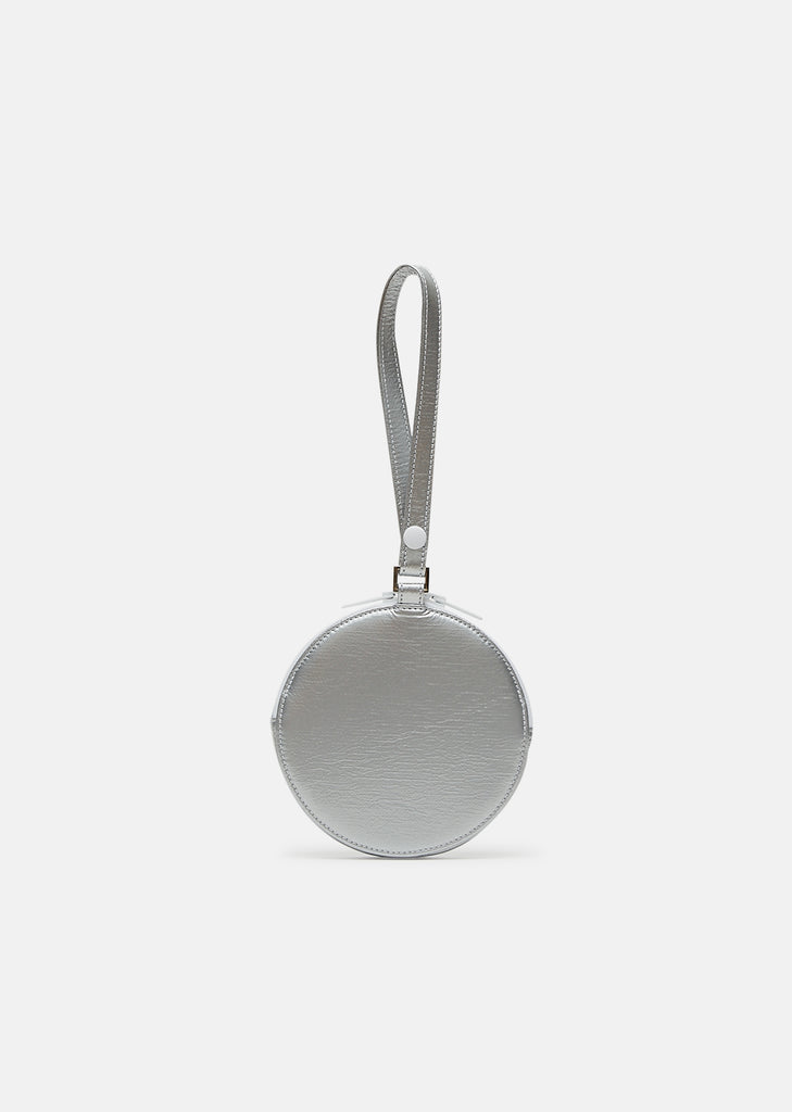 Vinyl Round Logo Clutch