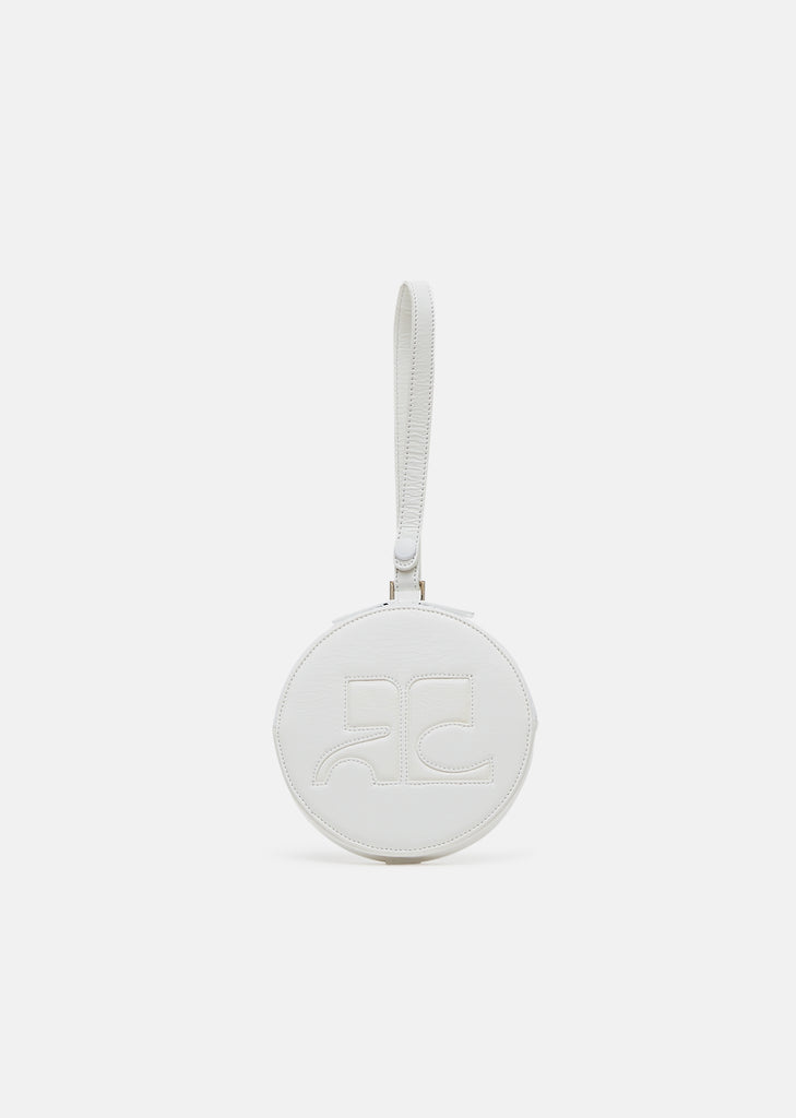 Vinyl Round Logo Clutch