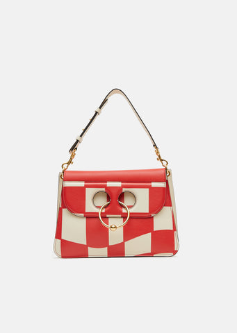 Checkerboard Print Medium Pierce Bag