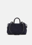 Mini Orizzontale Distressed Suede Shoulder Bag