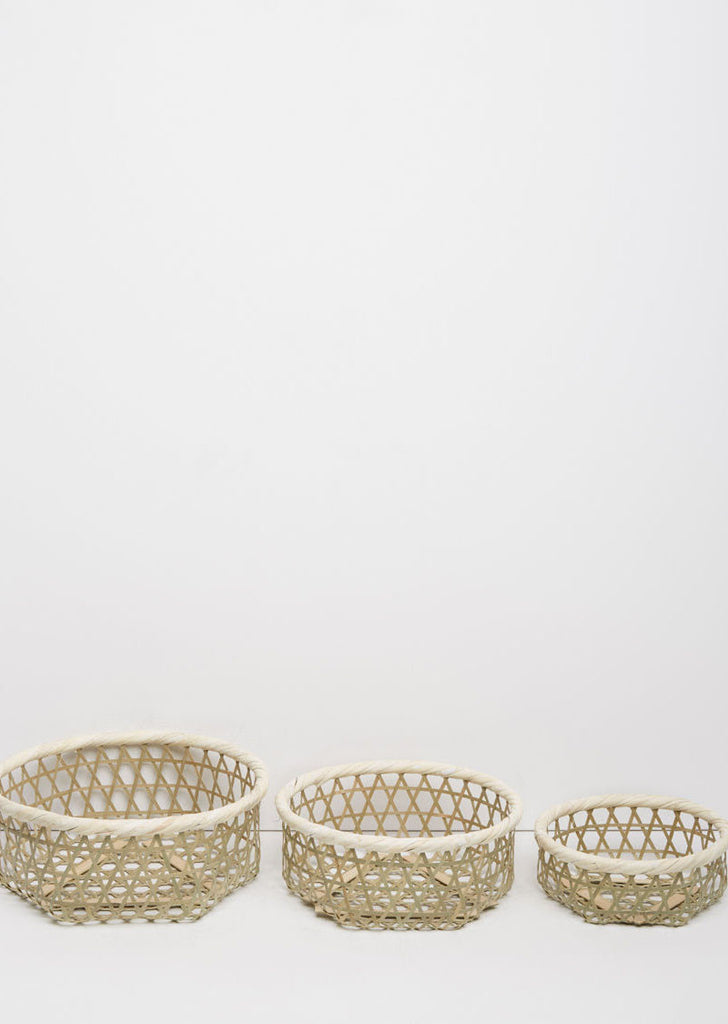 Hexagonal Bamboo Basket Set