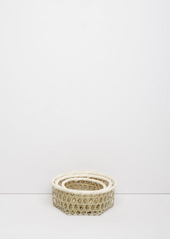 Hexagonal Bamboo Basket Set