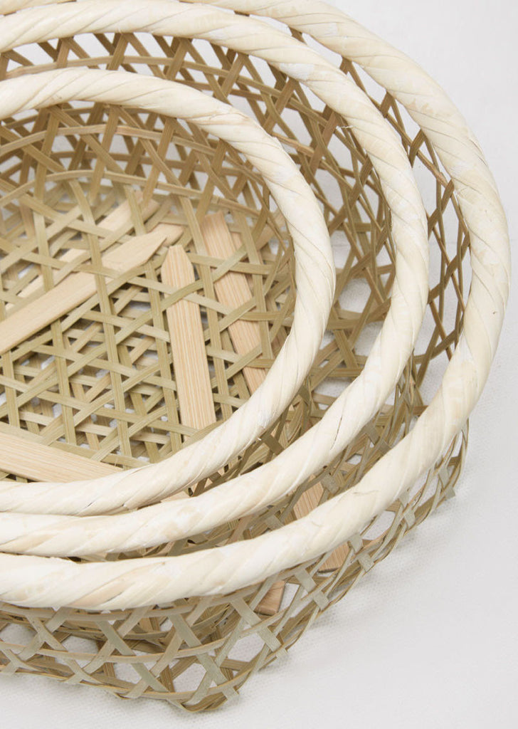 Hexagonal Bamboo Basket Set