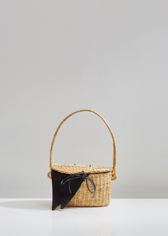 Mini Jeanne Flor Straw Basket Bag
