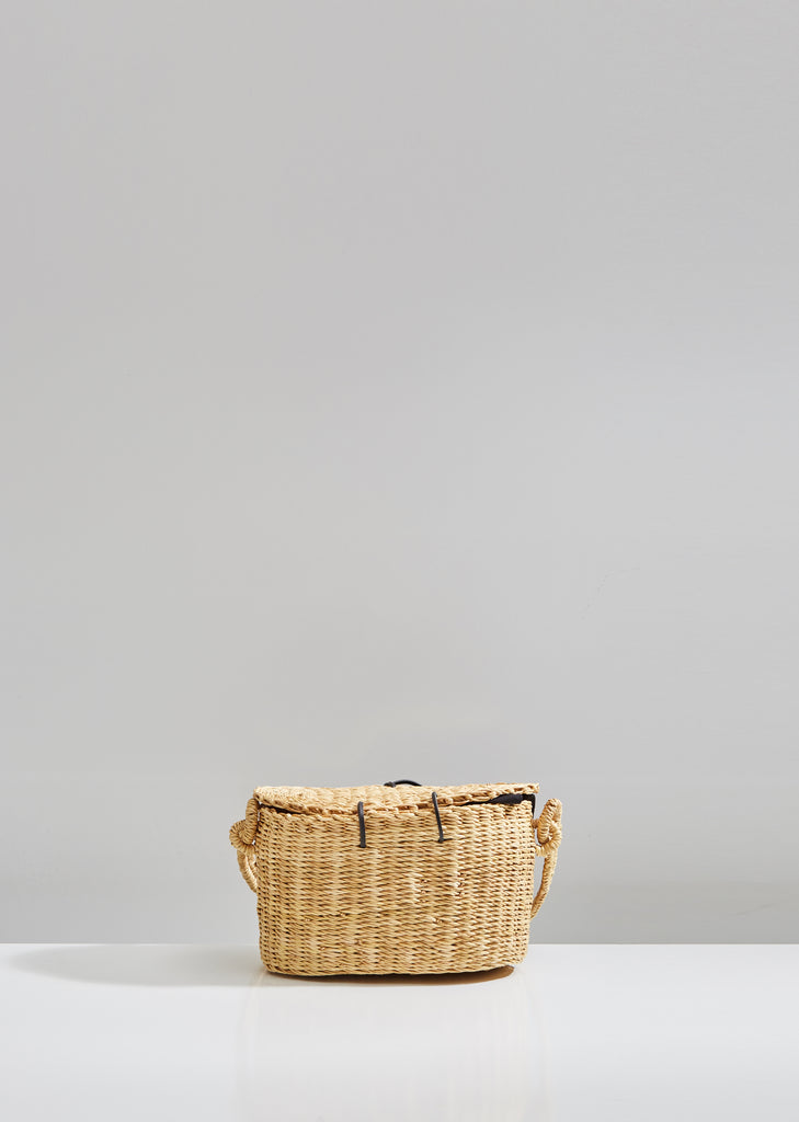 Mini Jeanne Flor Straw Basket Bag