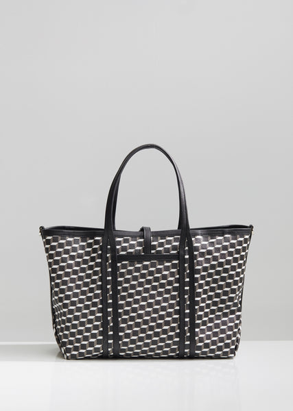 ■PIERRE HARDY■CUBE MINI TOTE BAG VV05 PHB033BK Pierre Hardy - Bulles Black Leather & Canvas Mini Tote