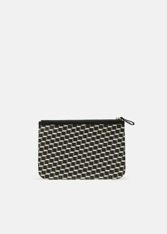 Petite Maroquinerie Canvas Cube Pouch