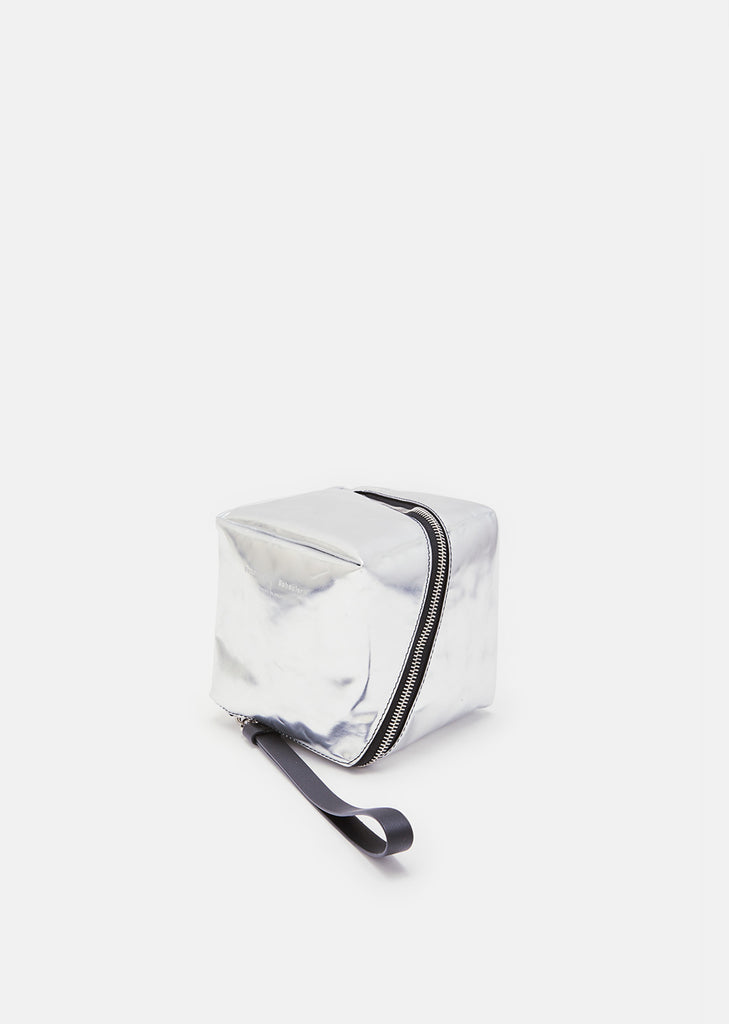 Soft Metallic Leather Mini Cube Bag