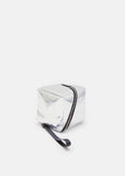 Soft Metallic Leather Mini Cube Bag