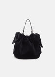 Double Bow Bonded Velvet Bag