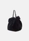 Double Bow Bonded Velvet Bag