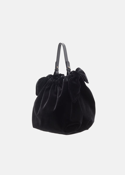 Double Bow Bonded Velvet Bag by Simone Rocha- La Garçonne