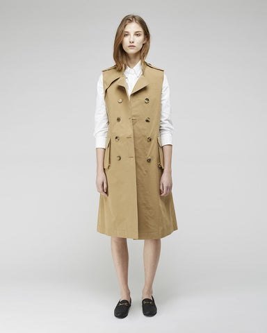 Coated Sleeveless Trench