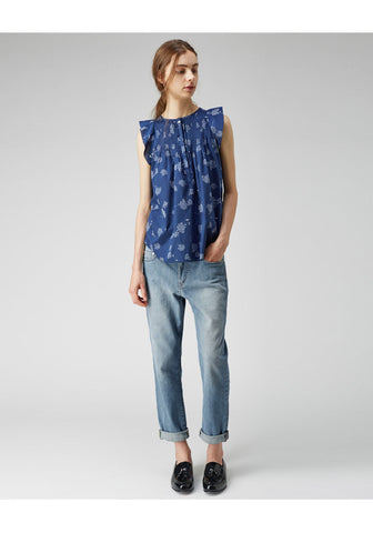Floral Pintuck Top