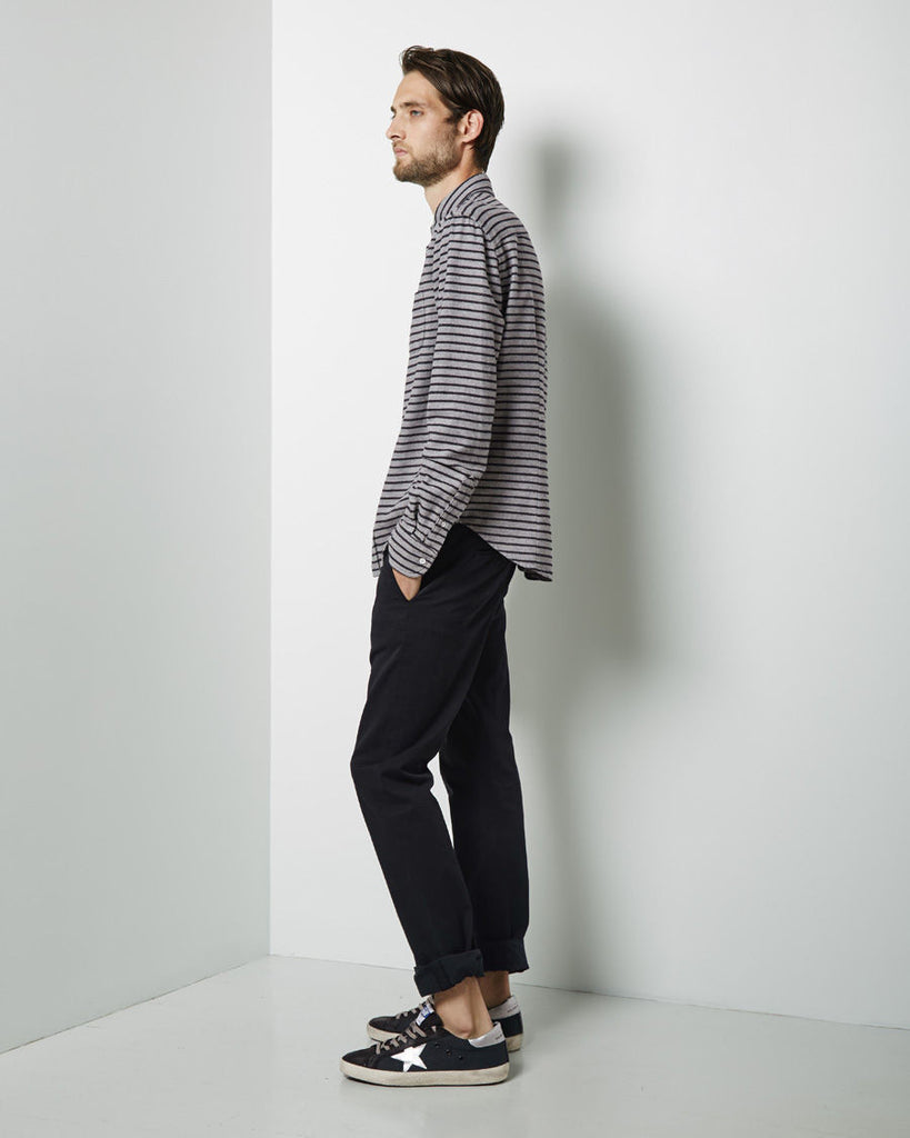 Horizontal Stripe Button Down Shirt