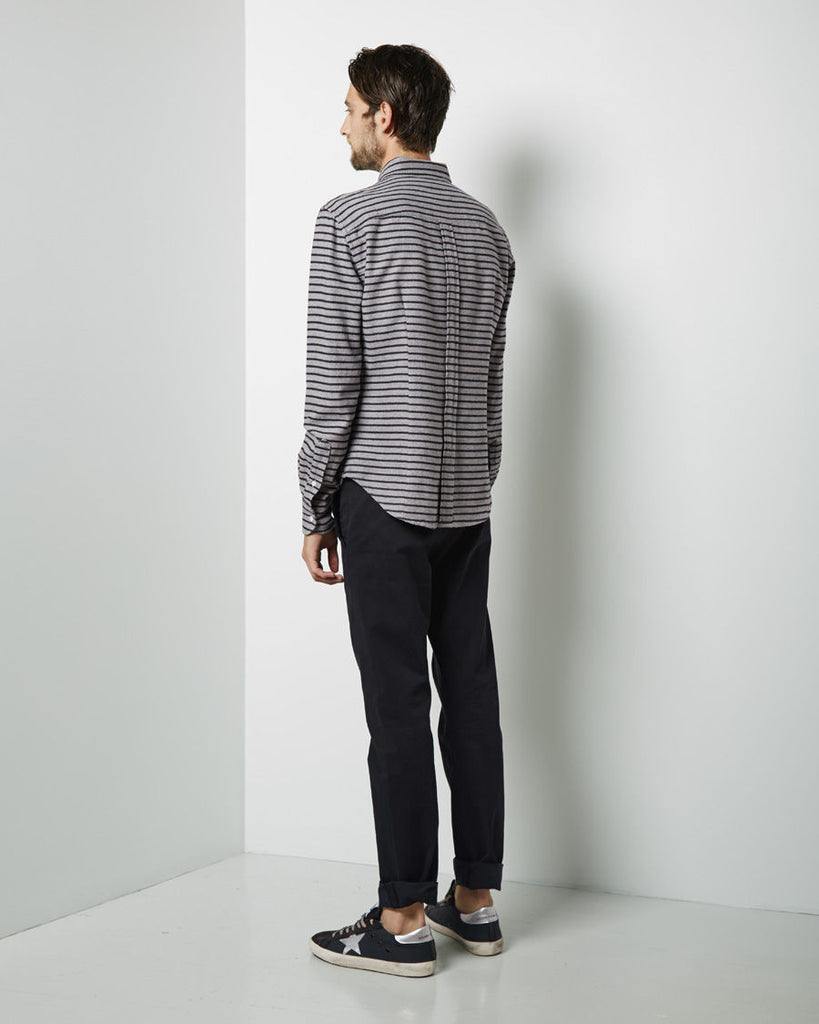 Horizontal Stripe Button Down Shirt