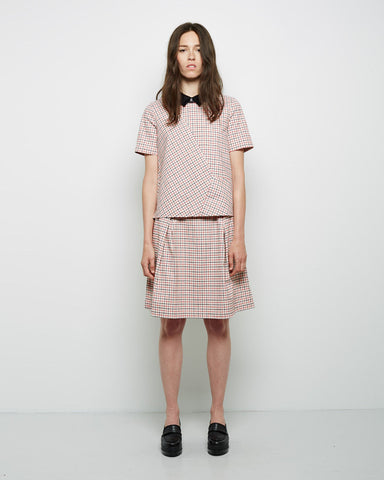 Windowpane Check Skirt