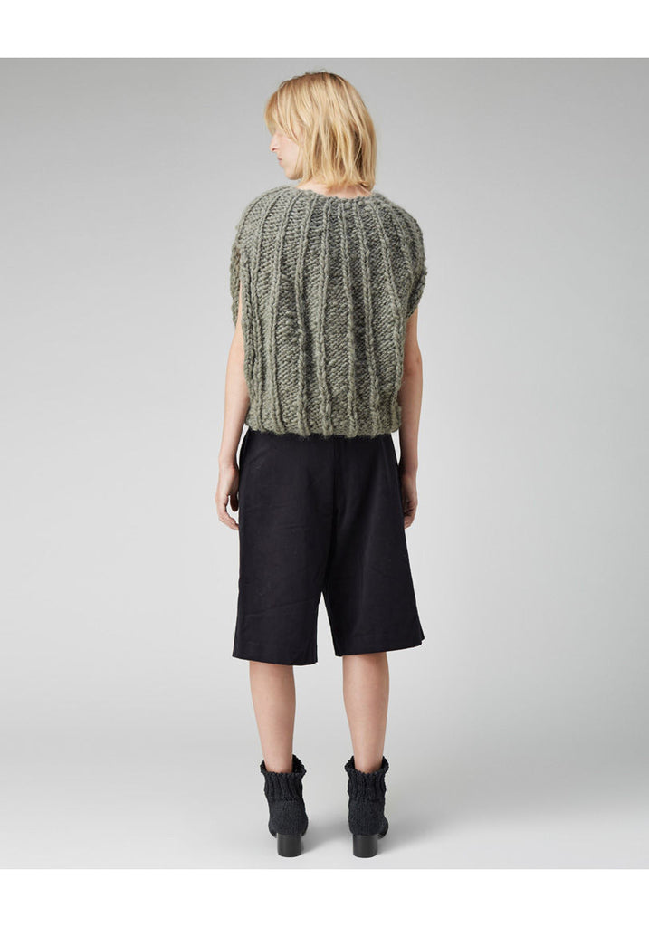 Pleated Bermuda Shorts