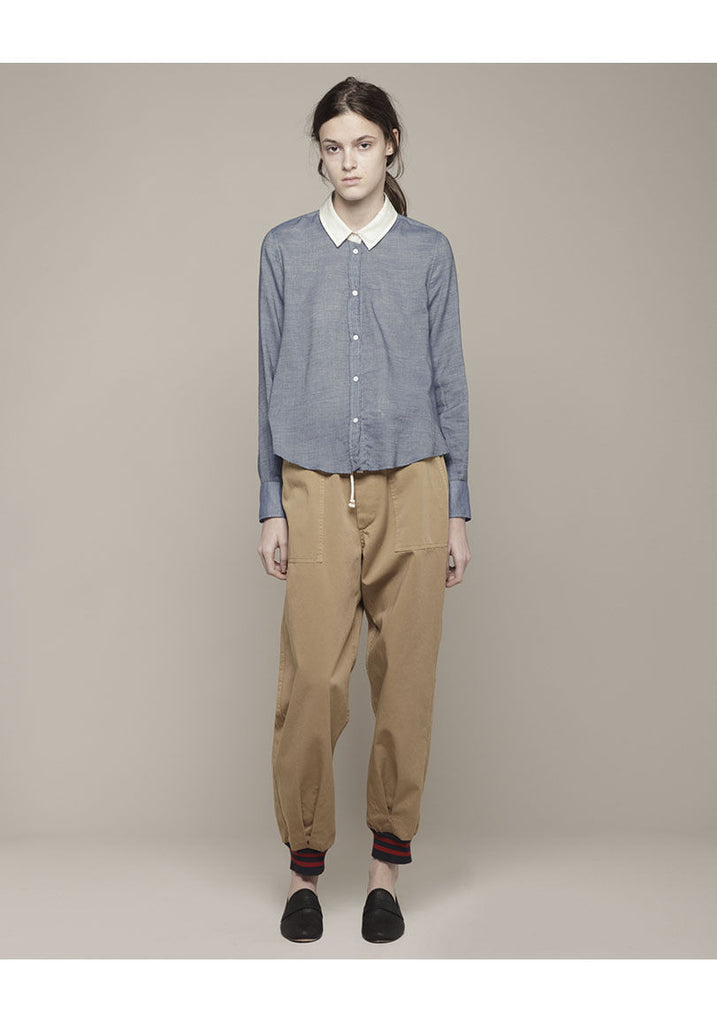 Contrast Collar Shirt