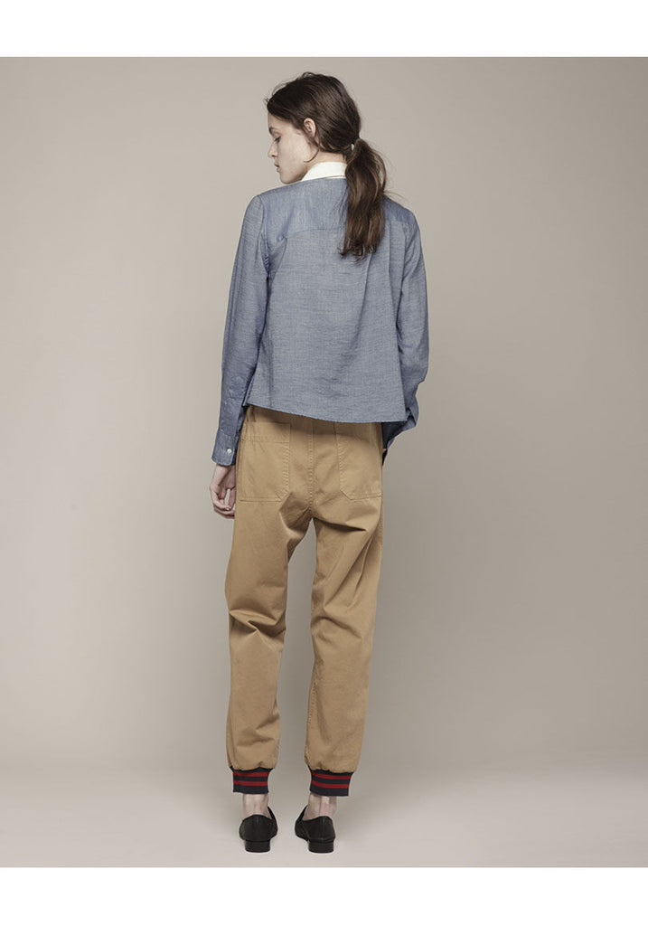 Contrast Collar Shirt