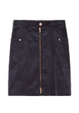 Corduroy Zip Skirt