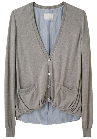 Gathered Hem Cardigan