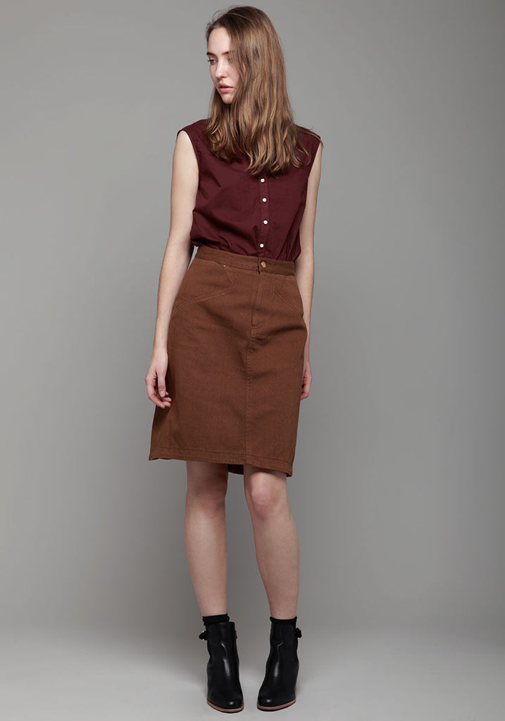 High Neck Sleeveless Shirt