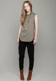 High Neck Sleeveless Shirt