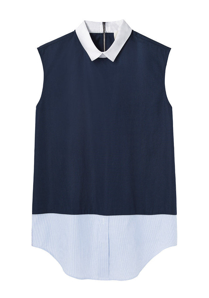 Mixed Sleeveless Shirt