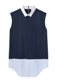 Mixed Sleeveless Shirt