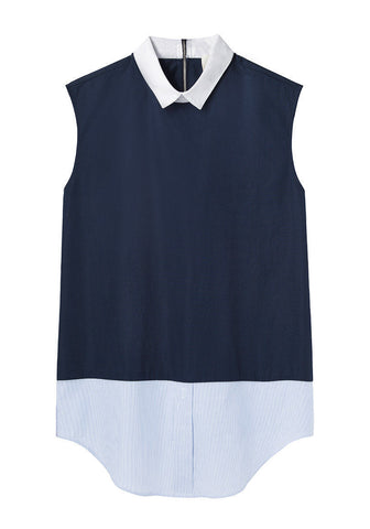 Mixed Sleeveless Shirt