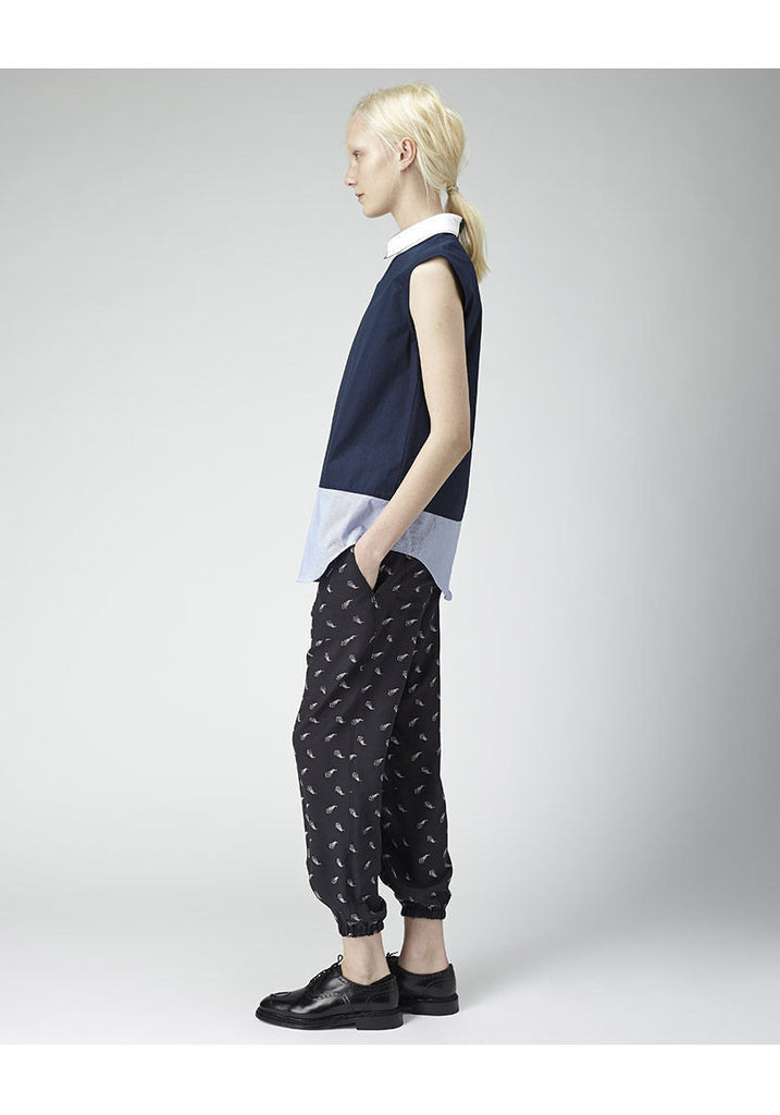 Mixed Sleeveless Shirt