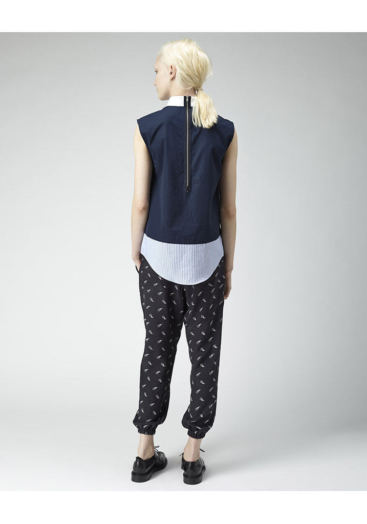 Mixed Sleeveless Shirt