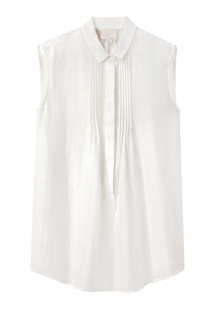 Pintuck Sleeveless Top