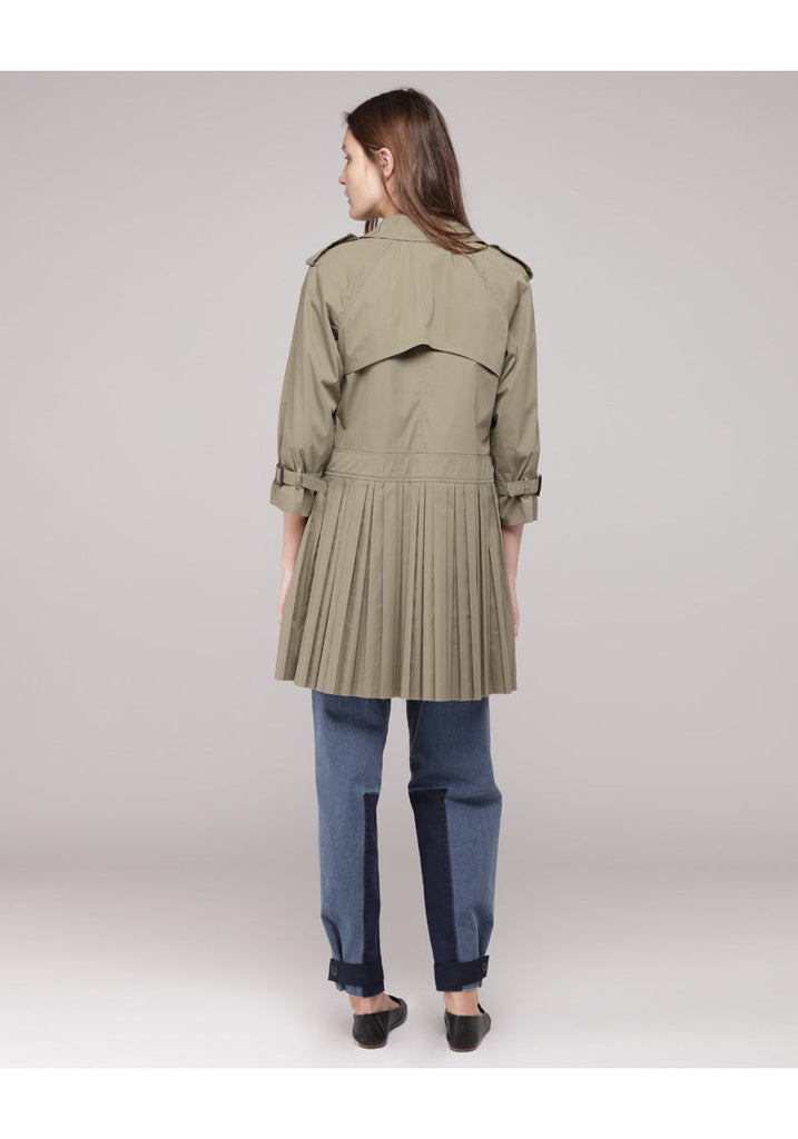 Pleated Skirt Trench