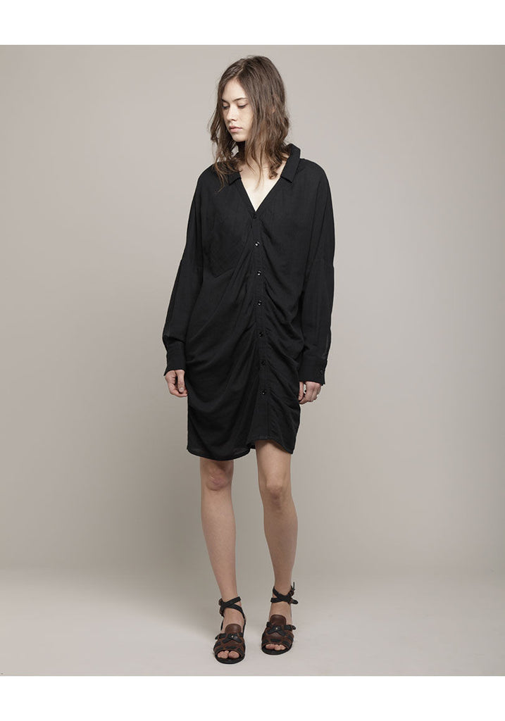 Ruched Shirtdress