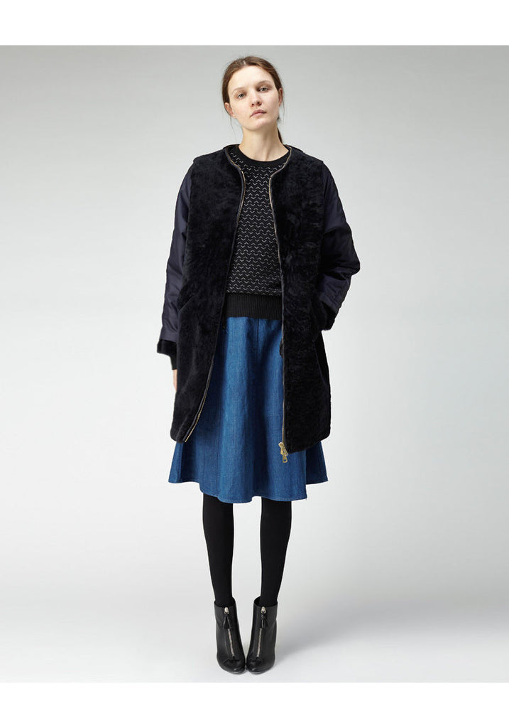 Shearling Opera Coat