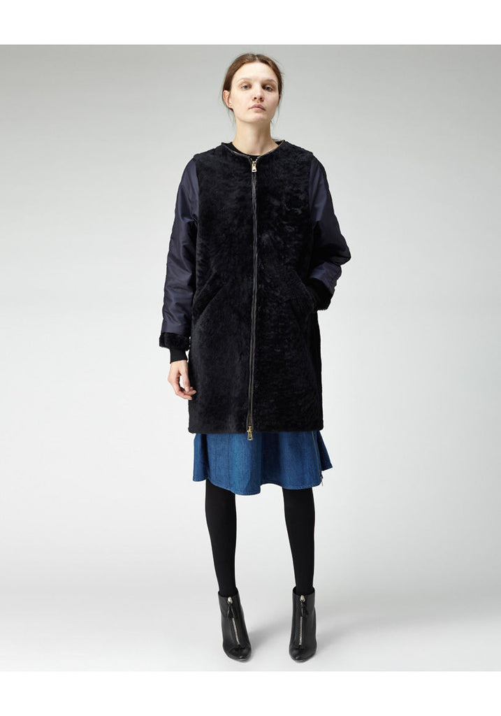 Shearling Opera Coat