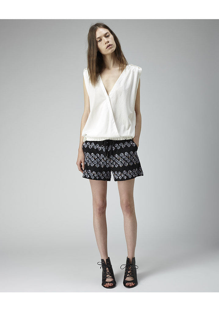 Shibori Plaid Shorts