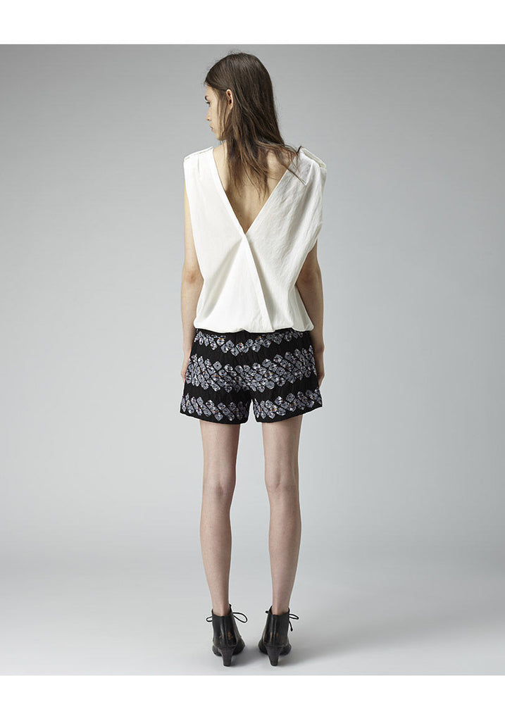 Shibori Plaid Shorts