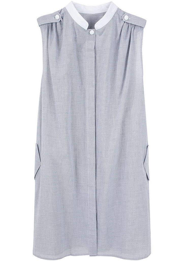 Sleeveless Shirtdress
